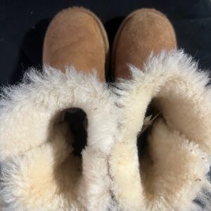 UGG Kids Tan and Cream Snow Boots